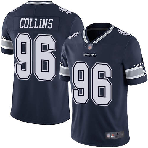 Men Dallas Cowboys Limited Navy Blue Maliek Collins Home #96 Vapor Untouchable NFL Jersey->dallas cowboys->NFL Jersey